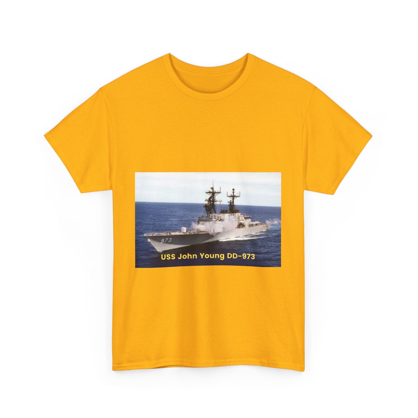 USS John Young DD-973 Navy POD Smileandlaughtees Unisex Heavy Cotton Tee T-Shirt