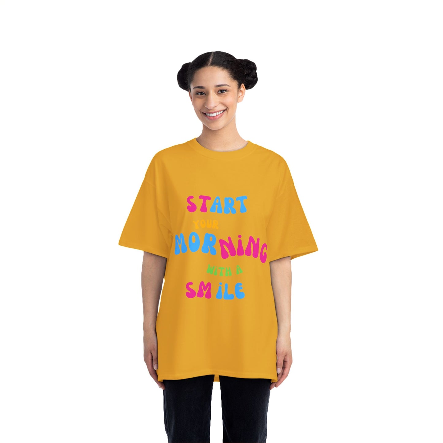 Start your Morning with a Smile SmileandLaughTees Beefy-T®  Short-Sleeve T-Shirt