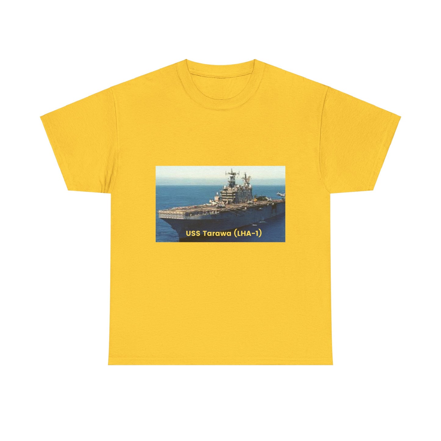 USS Tarawa (LHA-1) Navy POD Smileandlaughtees Unisex Heavy Cotton Tee T-Shirt