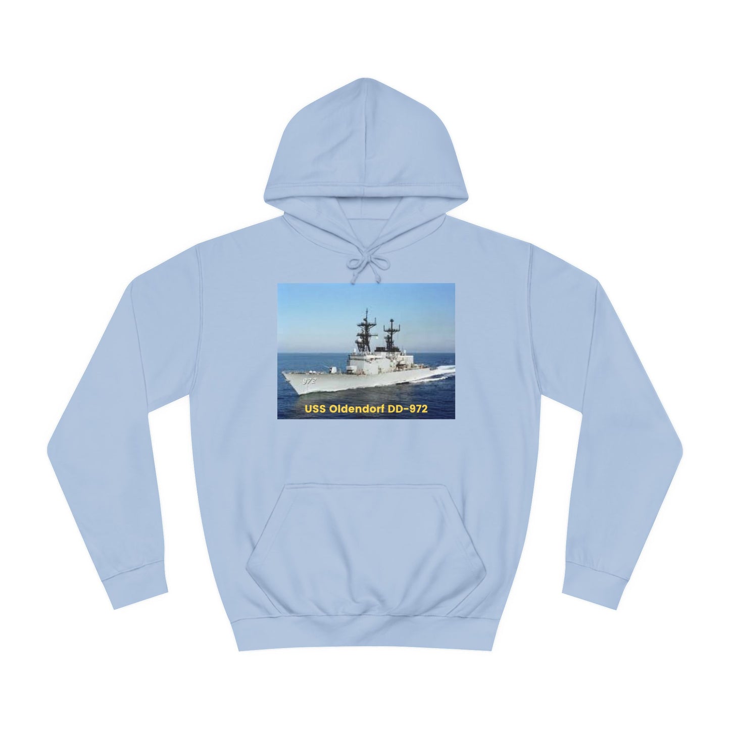 USS Oldendorf DD-972 Navy POD Smileandlaughtees Unisex College Hoodie