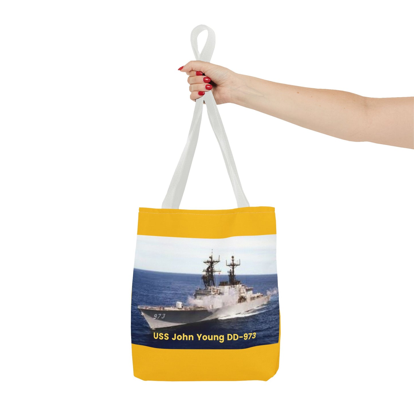 USS John Young DD-973 Navy POD Smileandlaughtees Tote Bag (AOP)