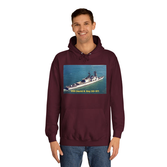 USS David R. Ray DD-971 Navy POD Smileandlaughtees Unisex College Hoodie