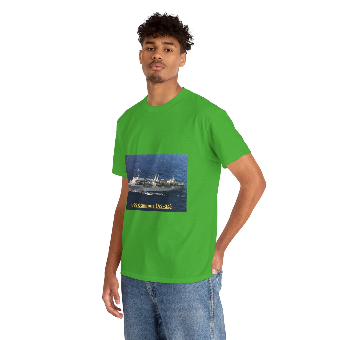 USS Canopus (AS-34) Navy POD Smileandlaughtees Unisex Heavy Cotton Tee T-Shirt