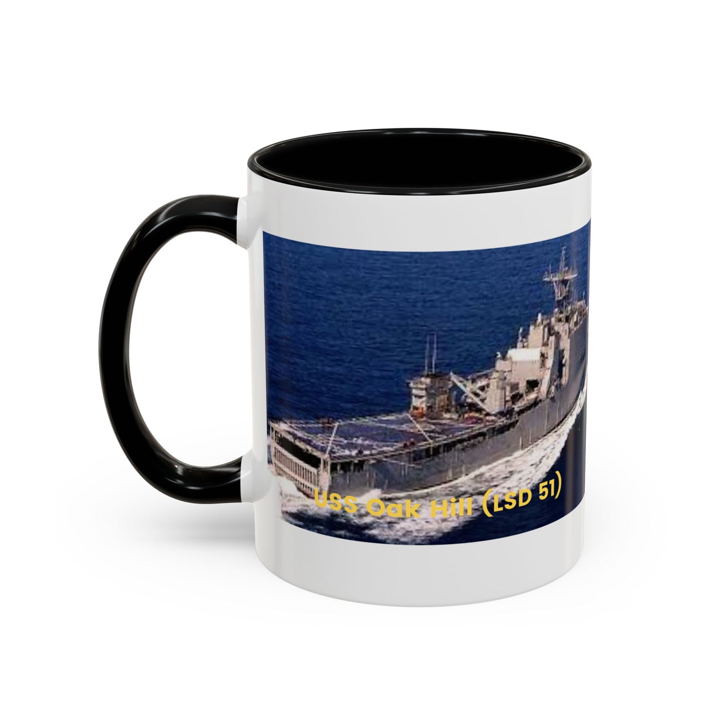 USS Oak Hill (LSD 51) Navy POD Smileandlaughtees Accent Coffee Mug (11, 15oz)