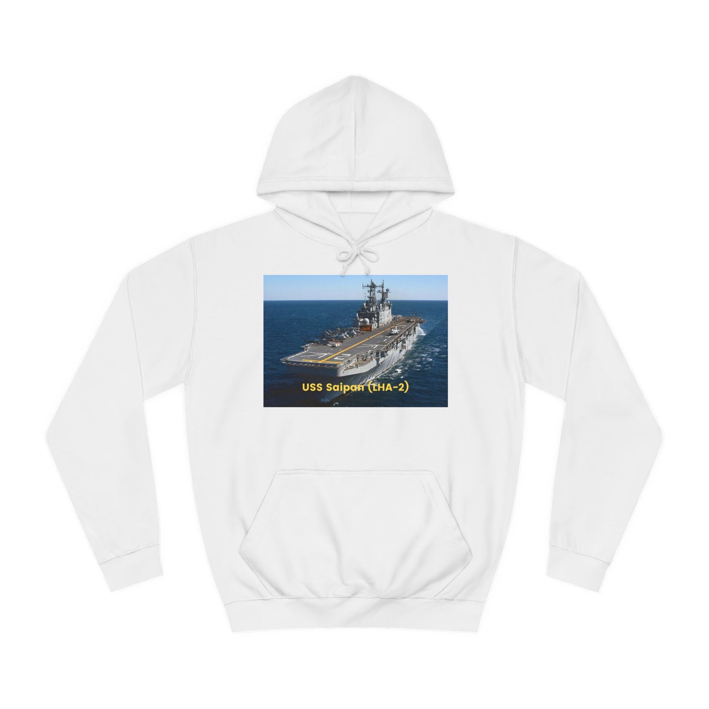 USS Saipan (LHA-2) Navy POD Smileandlaughtees Unisex College Hoodie