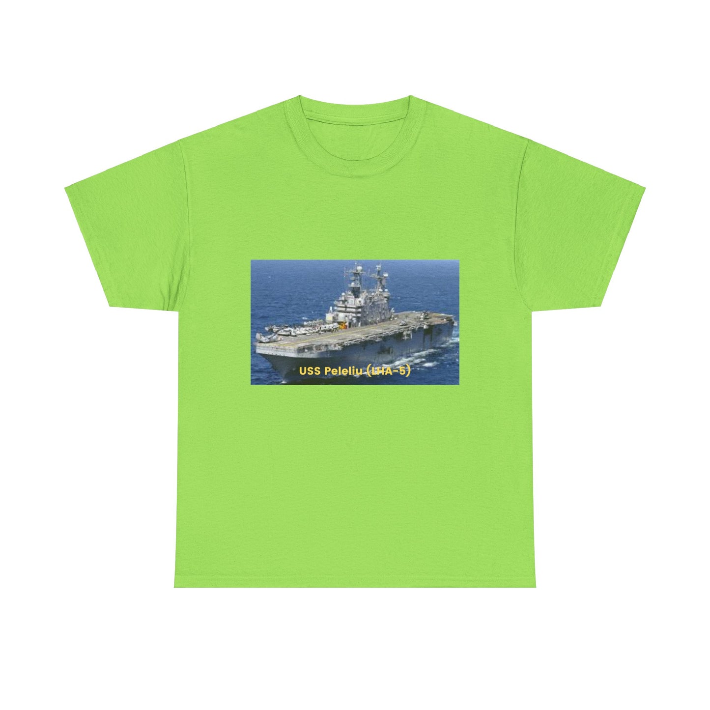 USS Peleliu (LHA-5) Navy POD Smileandlaughtees Unisex Heavy Cotton Tee T-Shirt