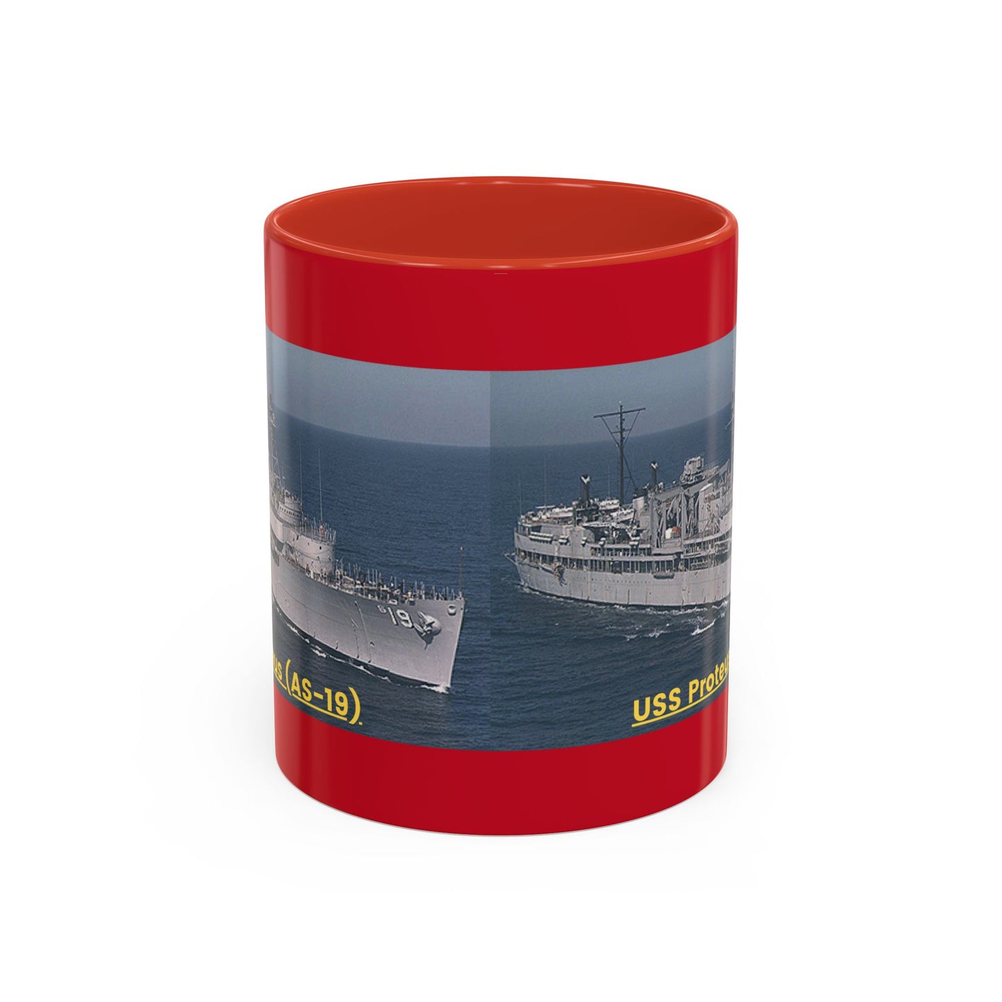 USS Proteus (AS-19) Navy POD Smileandlaughtees Accent Coffee Mug (11, 15oz)