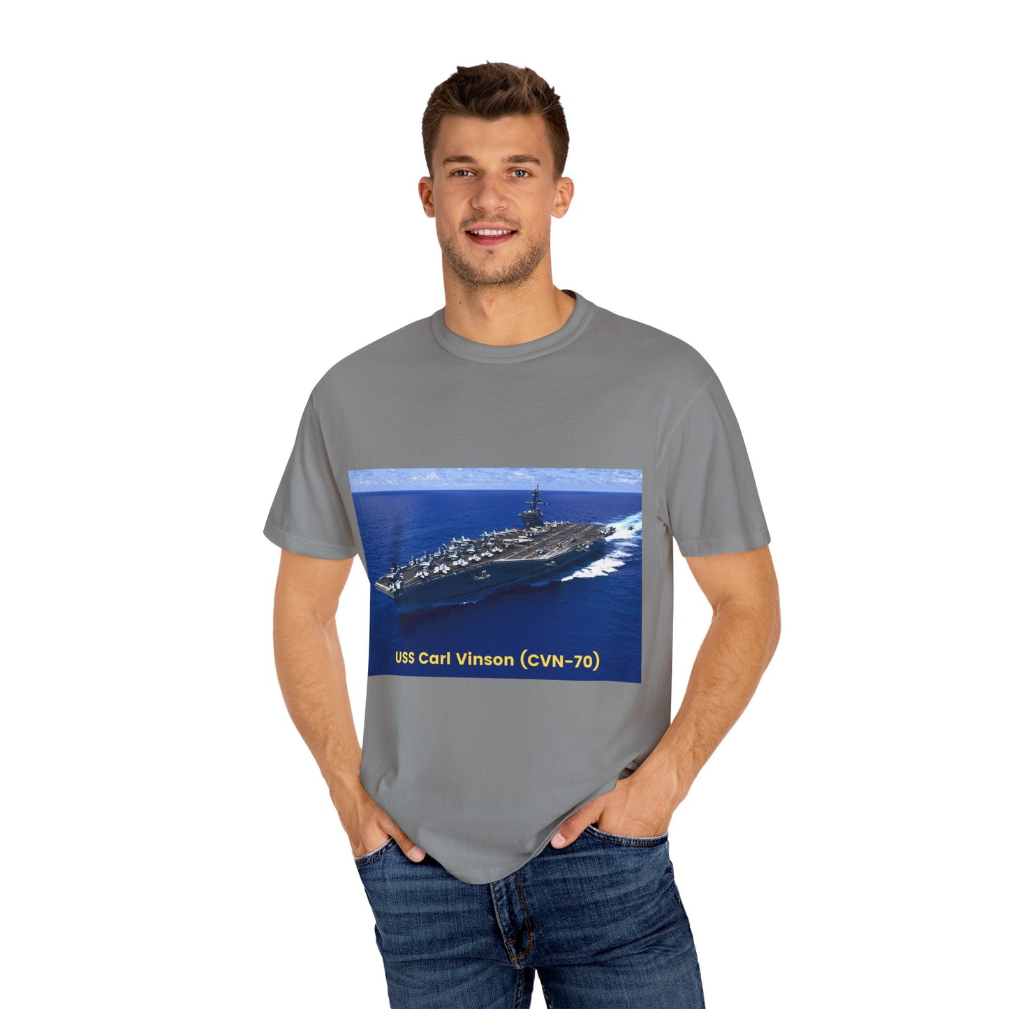 USS Carl Vinson (CVN-70) SmileandLaughTees Unisex Garment-Dyed T-shirt