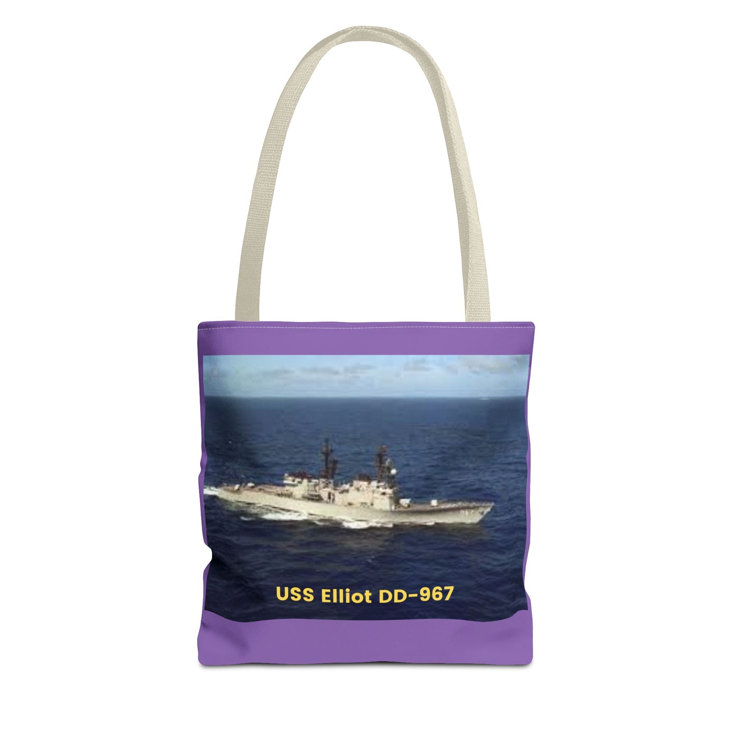 USS Elliot DD-967 Navy POD Smileandlaughtees Tote Bag (AOP)