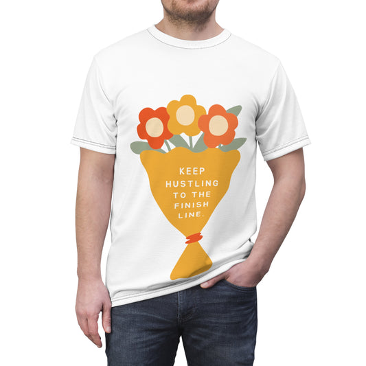 Keep Hustling To The Line SmileandLaughTees Unisex Cut & Sew T-Shirt (AOP)