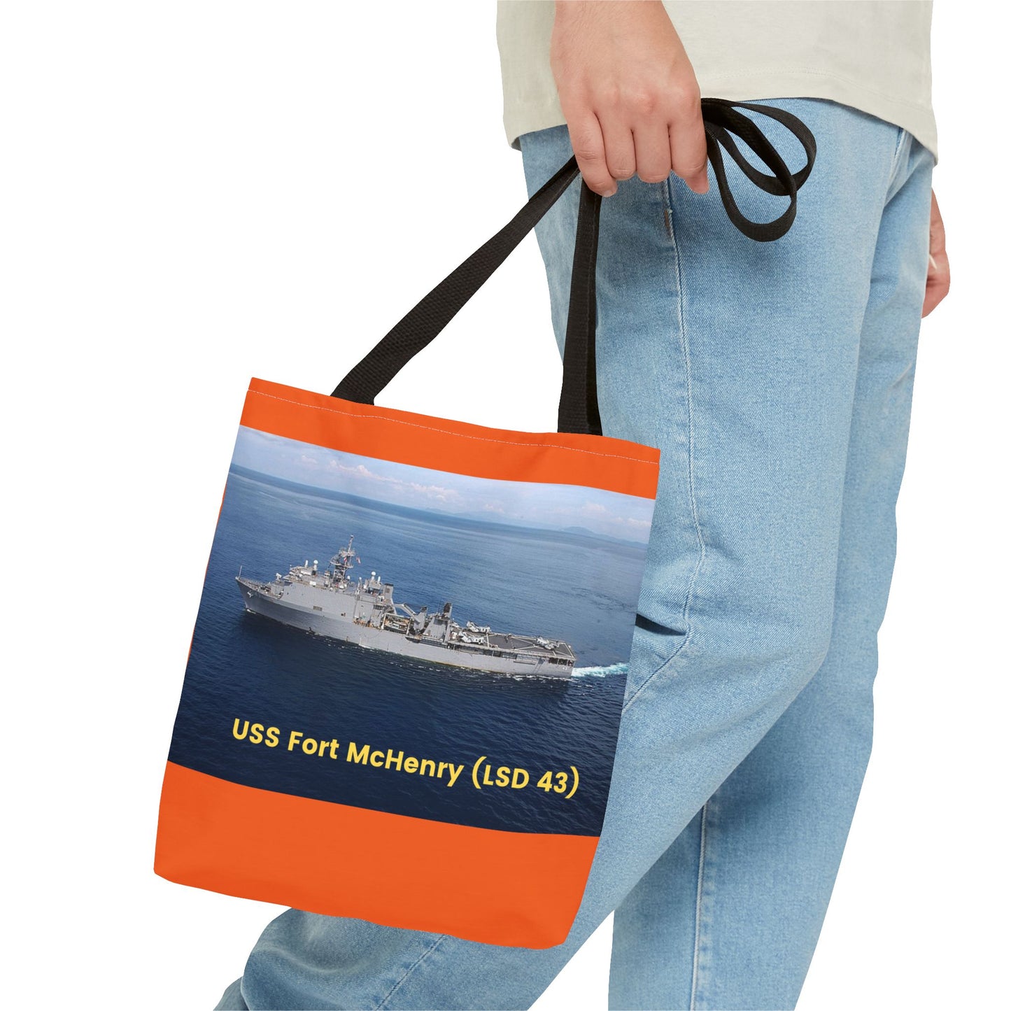 USS Fort McHenry (LSD 43) Navy POD Smileandlaughtees Tote Bag (AOP)