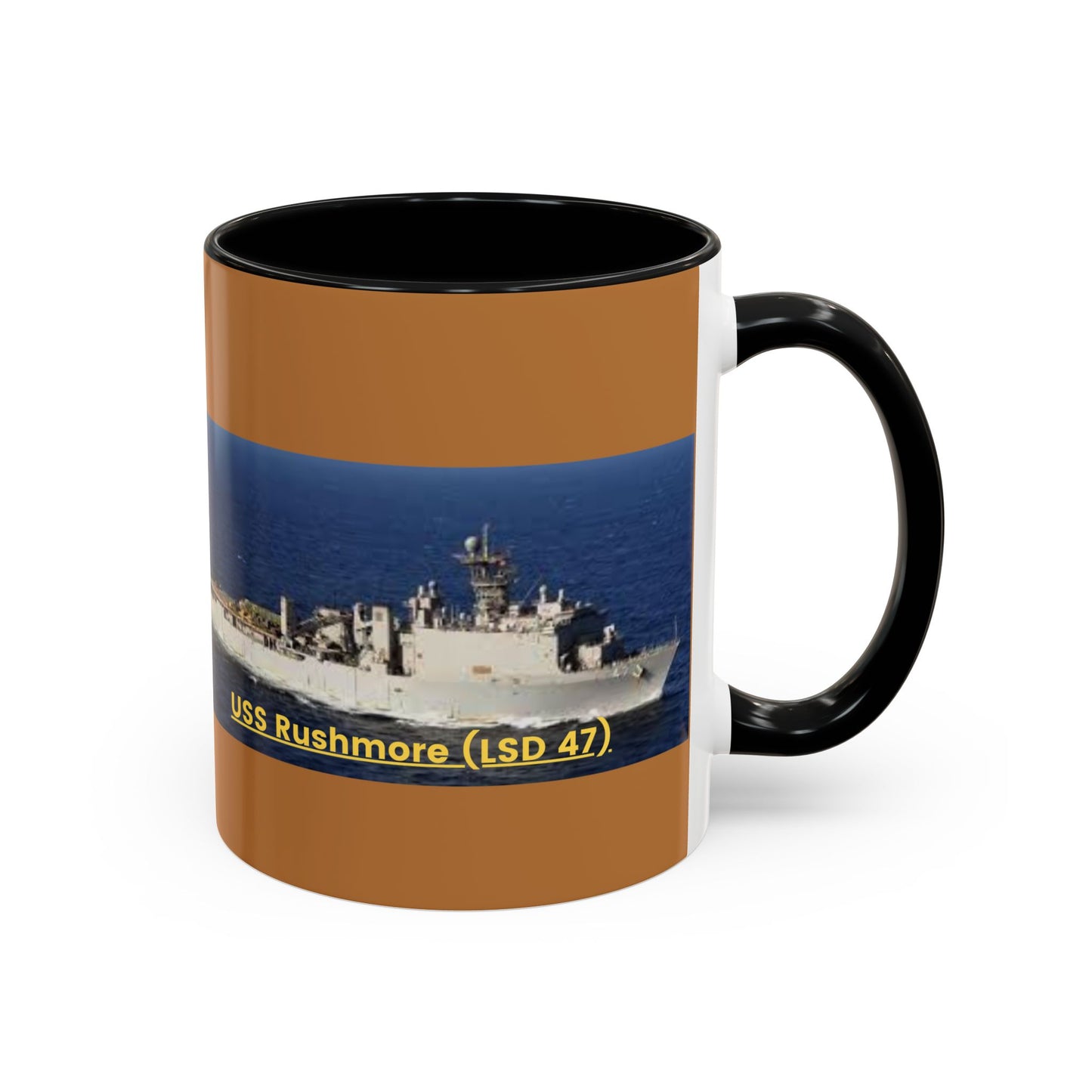 USS Rushmore (LSD 47) Navy POD Smileandlaughtees Accent Coffee Mug (11, 15oz)