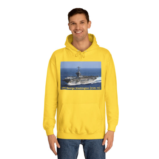 USS George Washington (CVN-73) Navy POD Smileandlaughtees Unisex College Hoodie