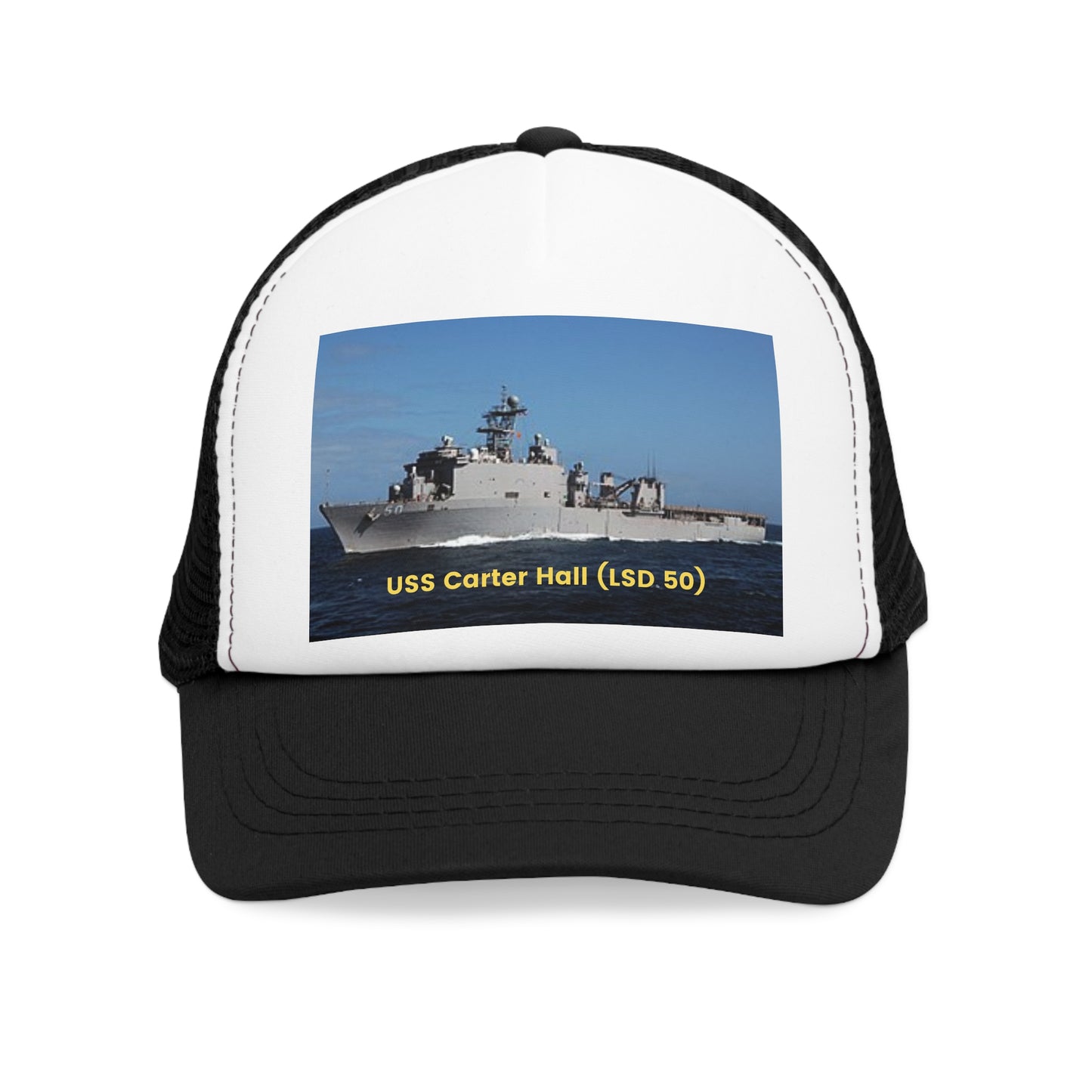 USS Carter Hall (LSD 50) Navy POD Smileandlaughtees Mesh Cap