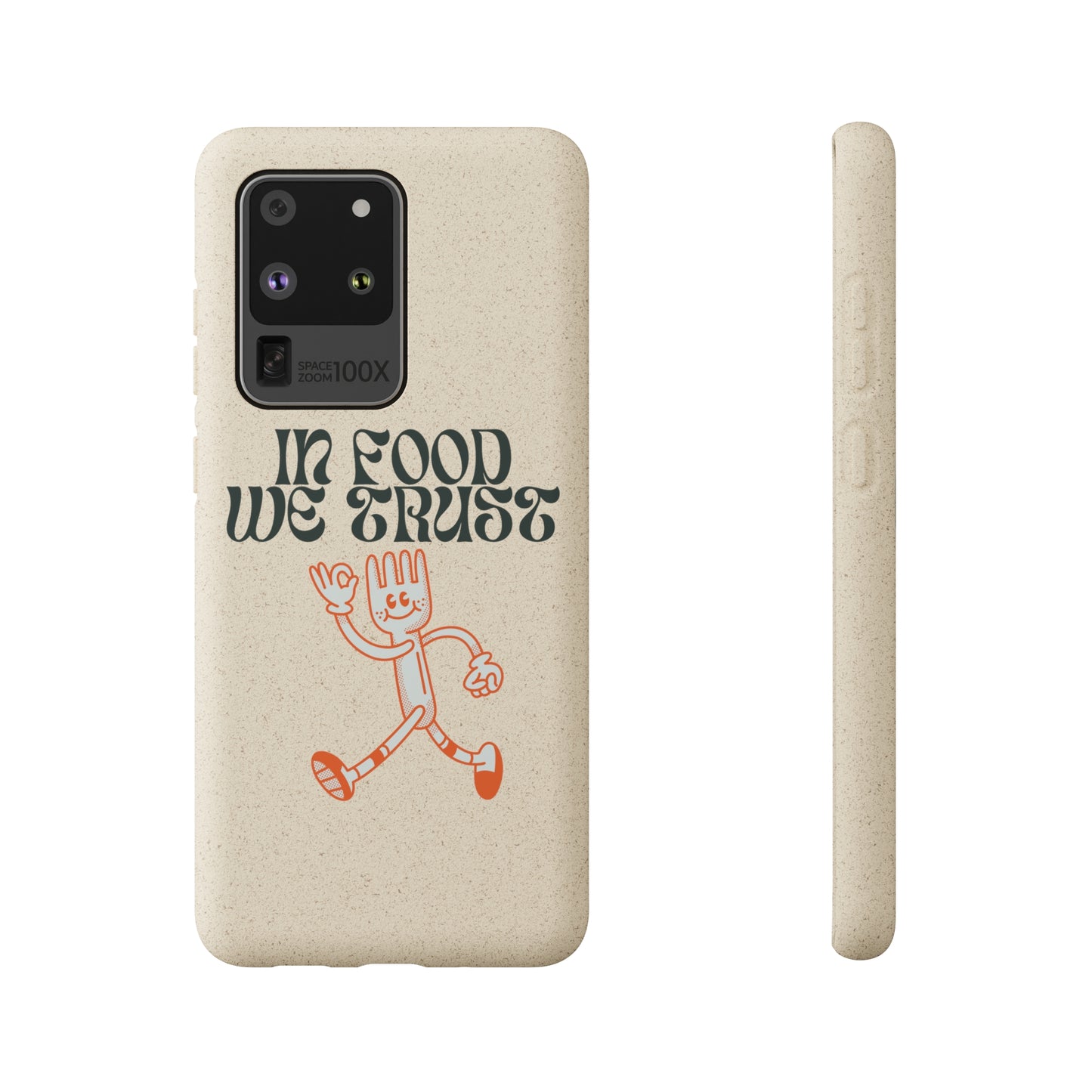 In Food We Trust SmileandLaughTees Biodegradable Cases