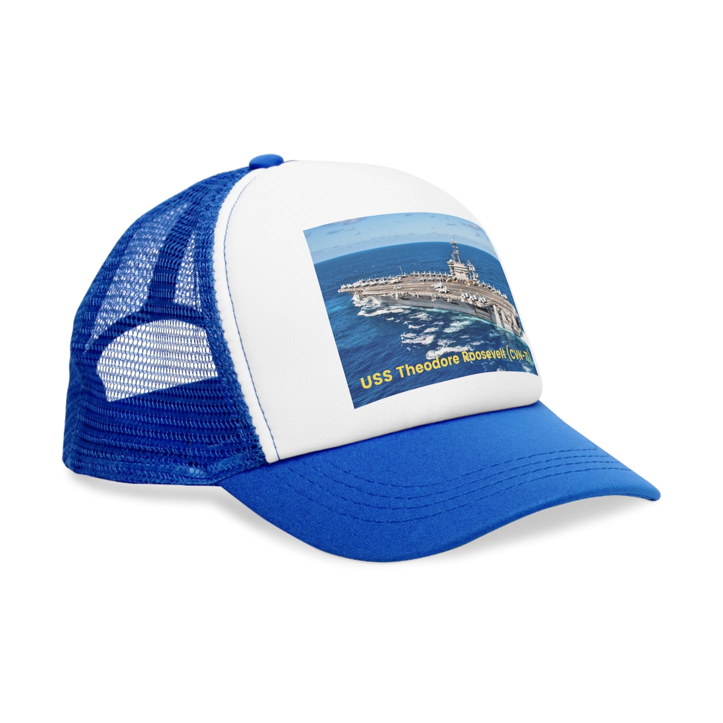 USS Theodore Roosevelt (CVN-71) Navy POD Smileandlaughtees Mesh Cap