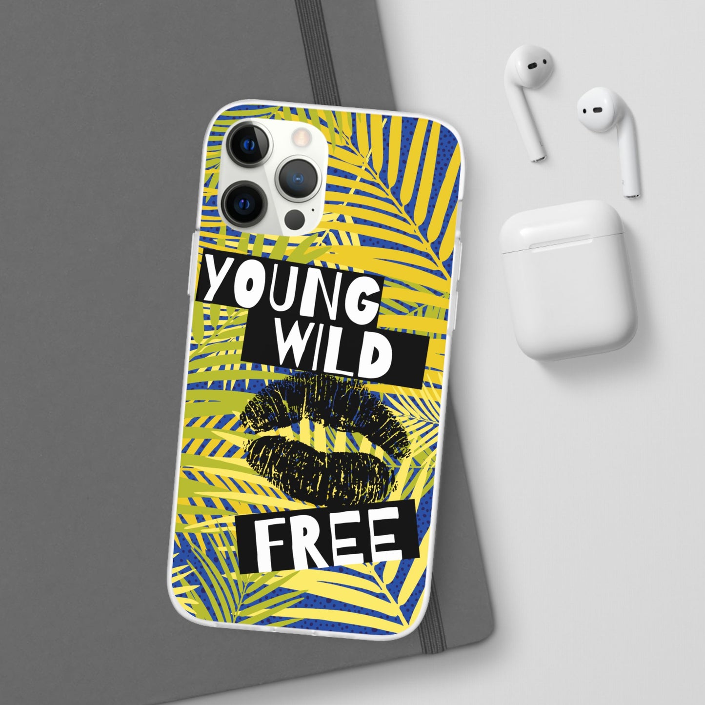 Young Wild Free SmileandLaughTees Flexi Phone Case