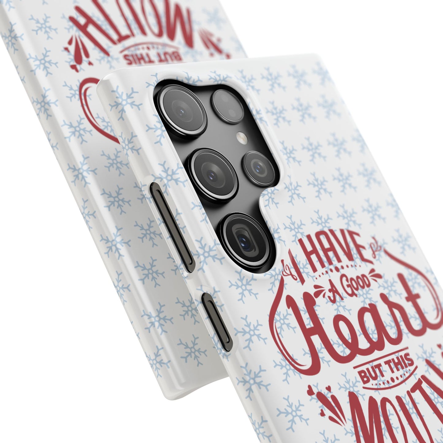 I’ve Got A Good Heart But This Mouth SmileandLaughTees Snap Phone Case