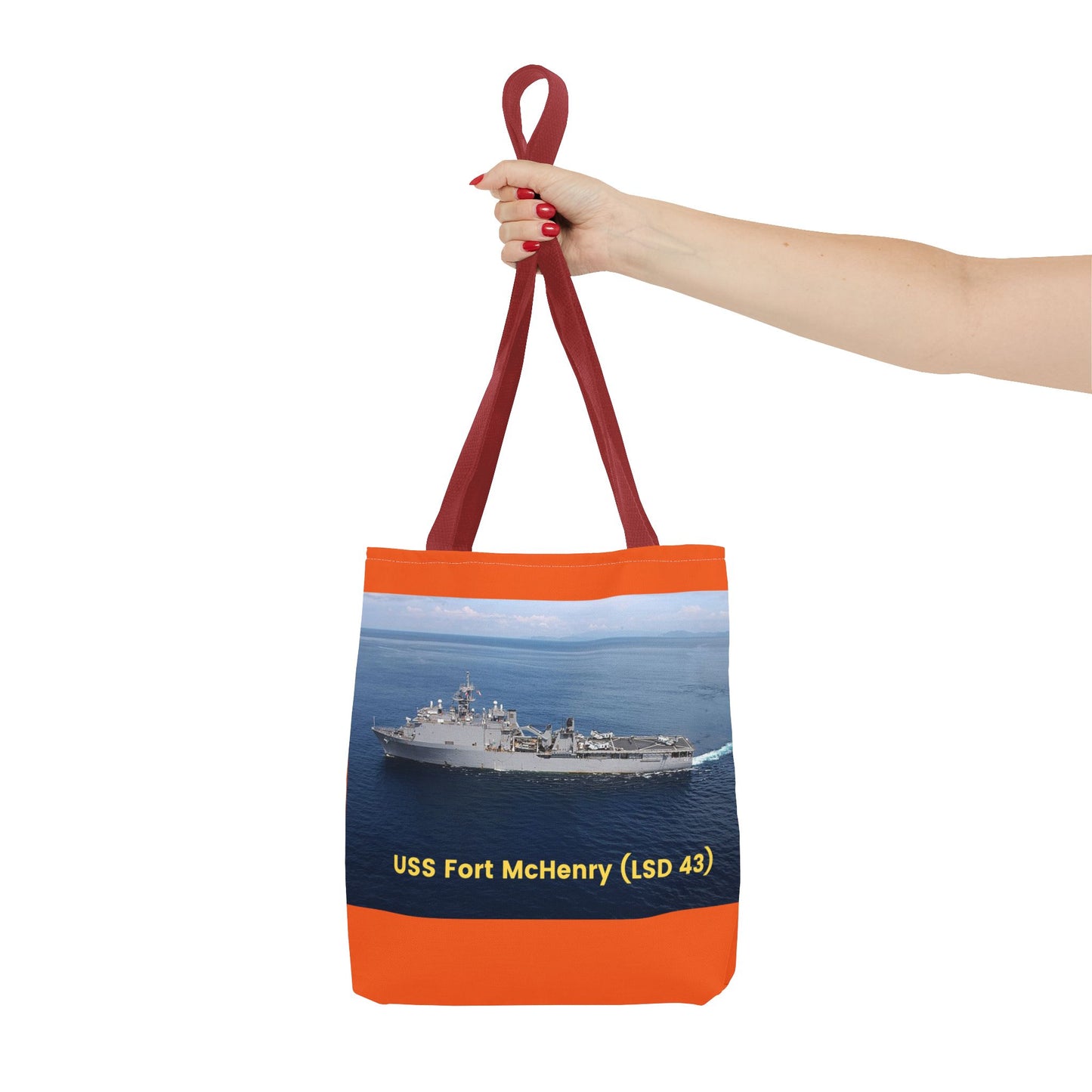 USS Fort McHenry (LSD 43) Navy POD Smileandlaughtees Tote Bag (AOP)