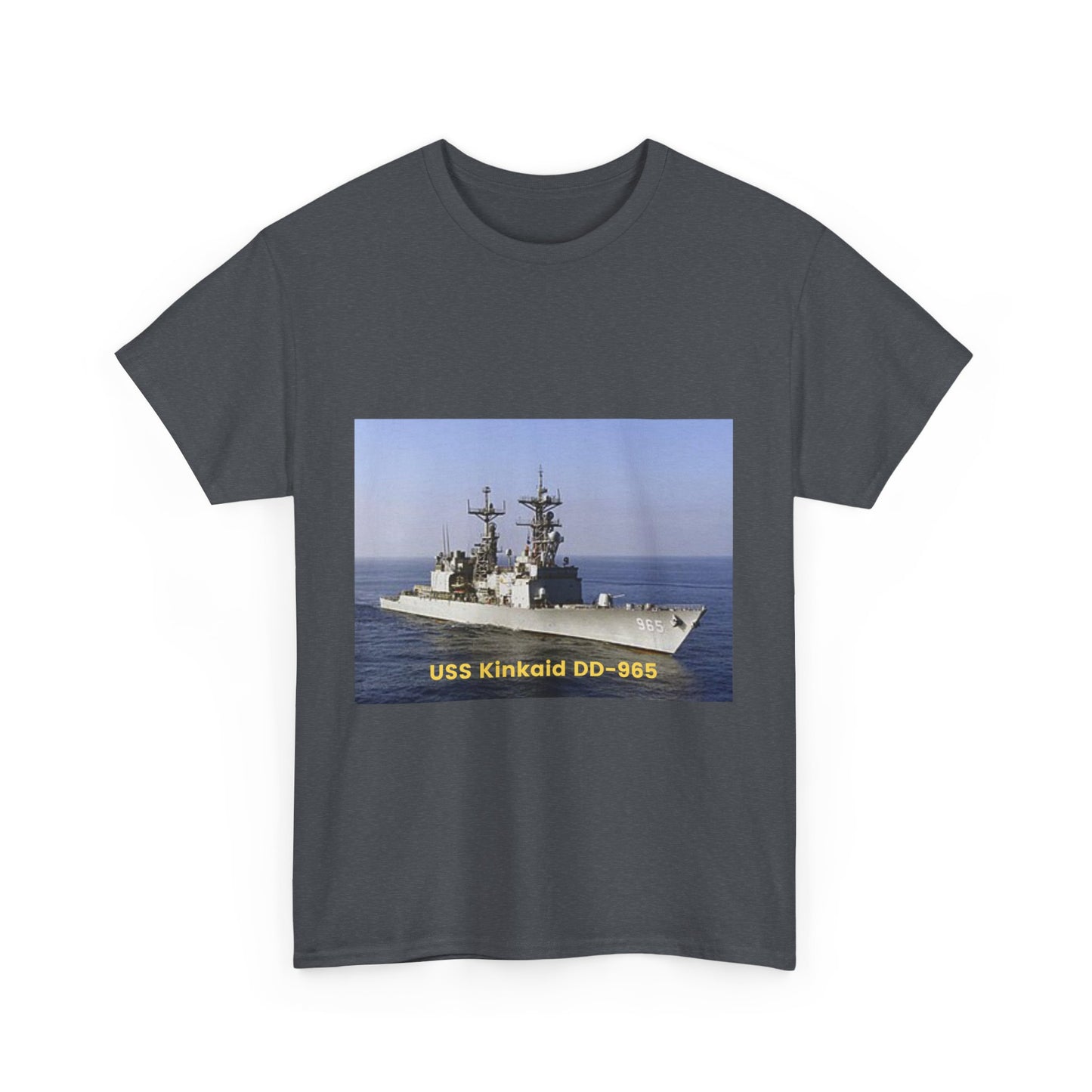 USS Kinkaid DD-965 Navy POD Smileandlaughtees Unisex Heavy Cotton Tee T-Shirt