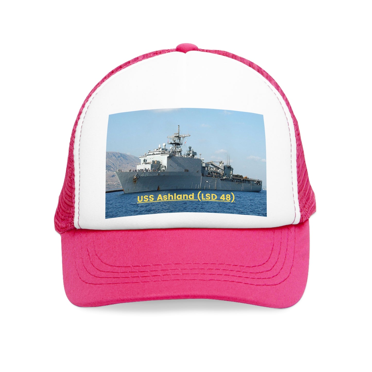 USS Ashland (LSD 48) Navy POD Smileandlaughtees Mesh Cap