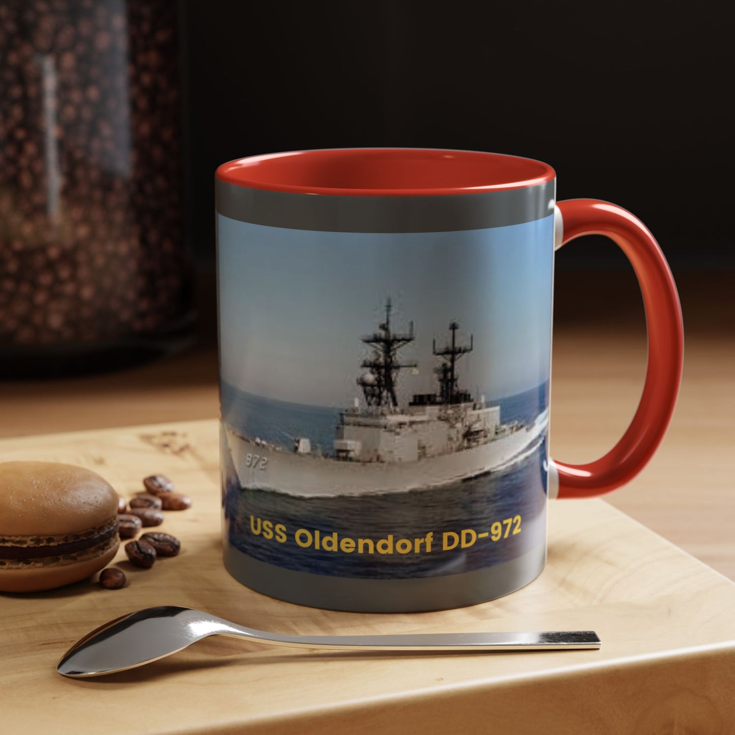 USS Oldendorf DD-972 Navy POD Smileandlaughtees Accent Coffee Mug (11, 15oz)