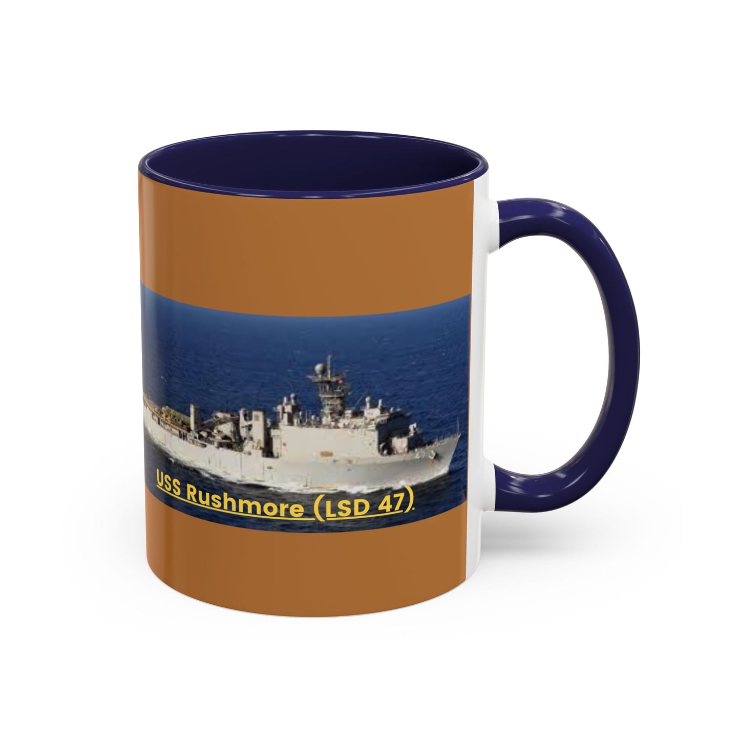 USS Rushmore (LSD 47) Navy POD Smileandlaughtees Accent Coffee Mug (11, 15oz)