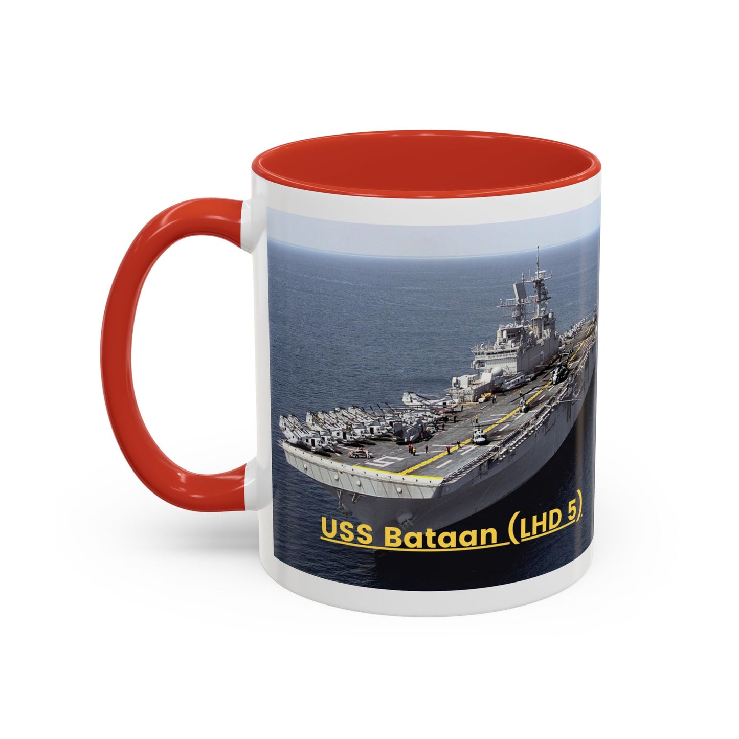 USS Bataan (LHD 5) Navy POD Smileandlaughtees Accent Coffee Mug (11, 15oz)