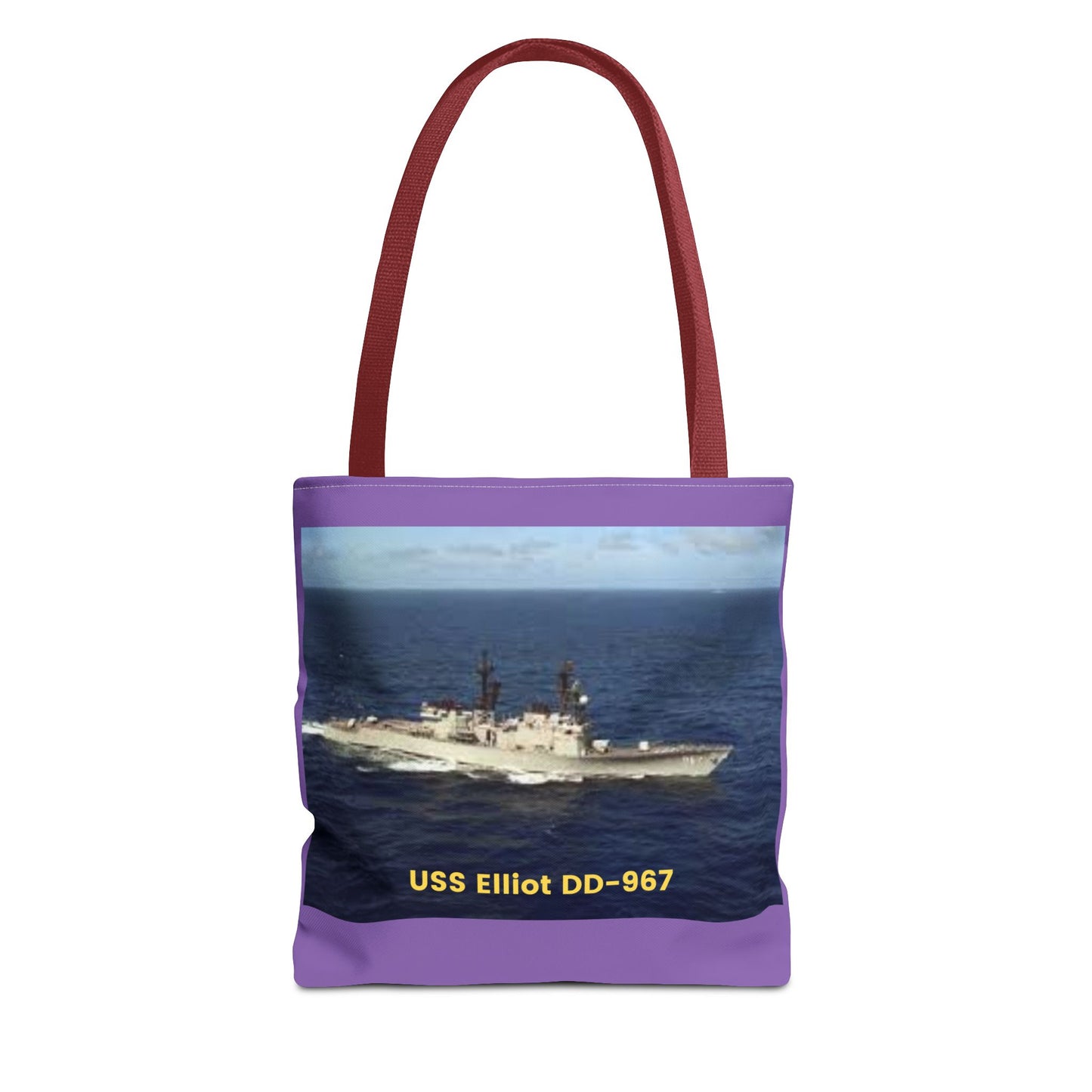 USS Elliot DD-967 Navy POD Smileandlaughtees Tote Bag (AOP)