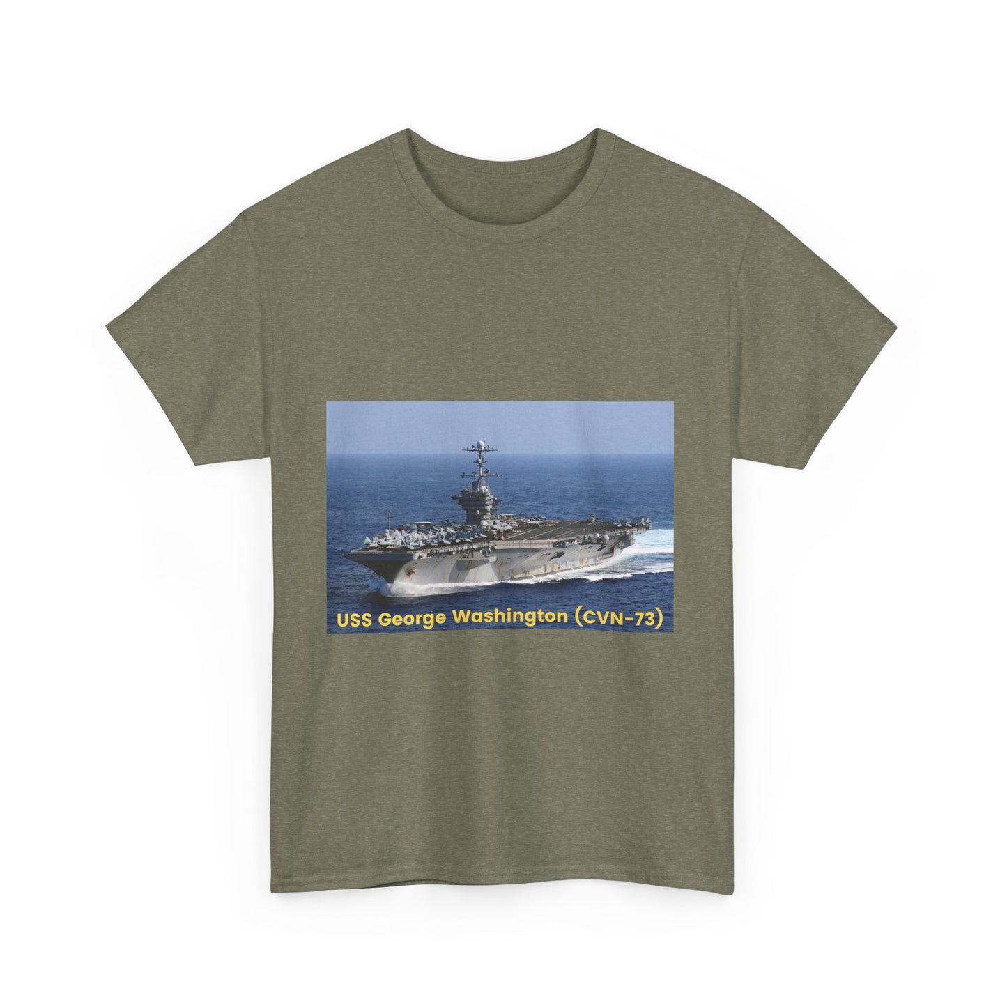 USS George Washington (CVN-73) Navy POD Smileandlaughtees Unisex Heavy Cotton Tee T-Shirt