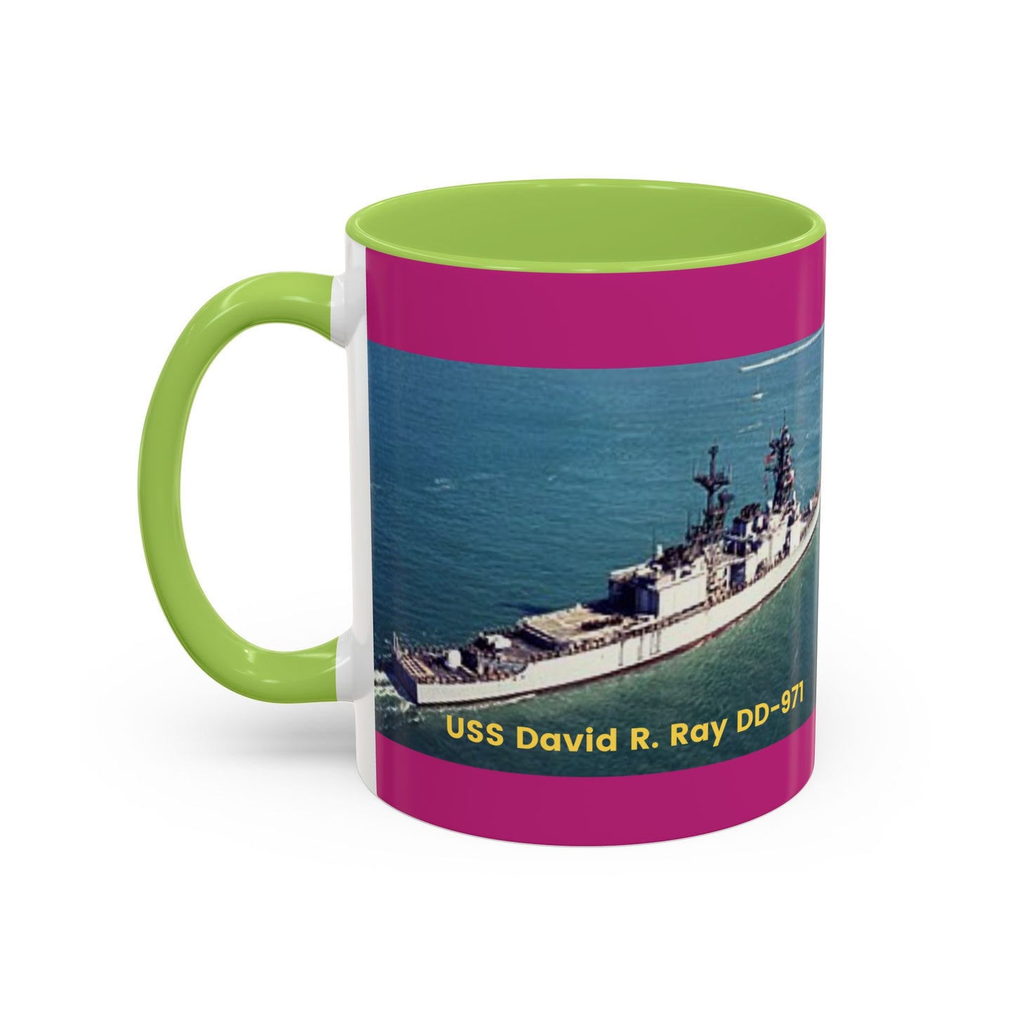 USS David R. Ray DD-971 Navy POD Smileandlaughtees Accent Coffee Mug (11, 15oz)