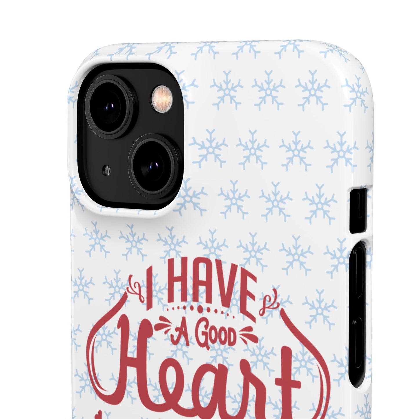 I’ve Got A Good Heart But This Mouth SmileandLaughTees Snap Phone Case