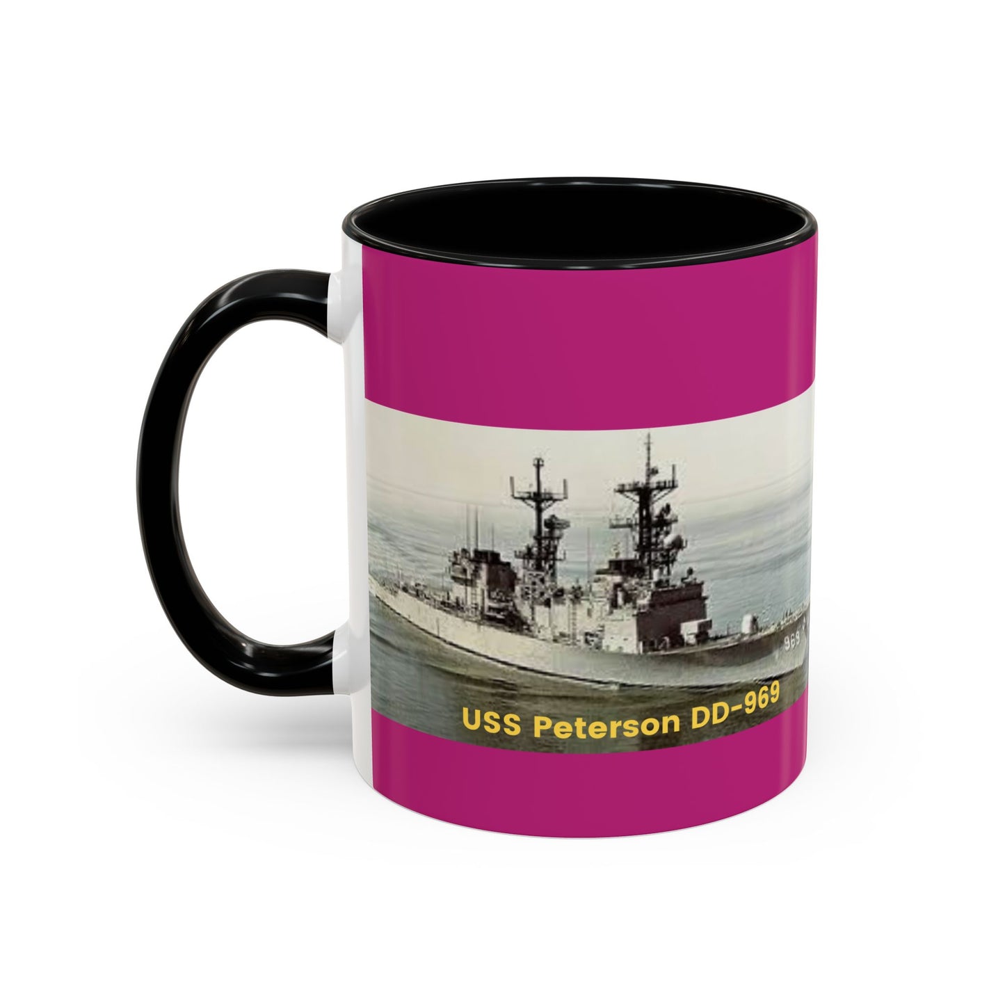 USS Peterson DD-969 Navy POD Smileandlaughtees Accent Coffee Mug (11, 15oz)