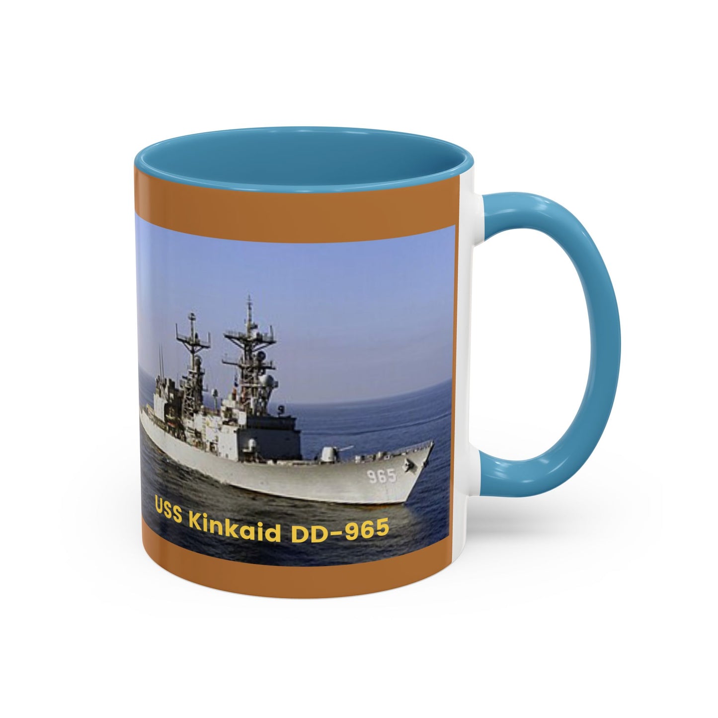 USS Kinkaid DD-965 Navy POD Smileandlaughtees Accent Coffee Mug (11, 15oz)