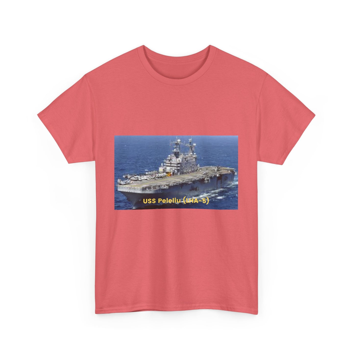 USS Peleliu (LHA-5) Navy POD Smileandlaughtees Unisex Heavy Cotton Tee T-Shirt