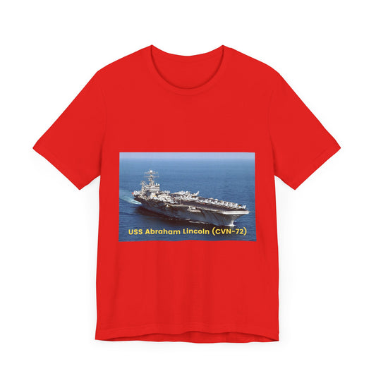 USS Abraham Lincoln (CVN-72) Unisex Jersey Short Sleeve Tee T-Shirt