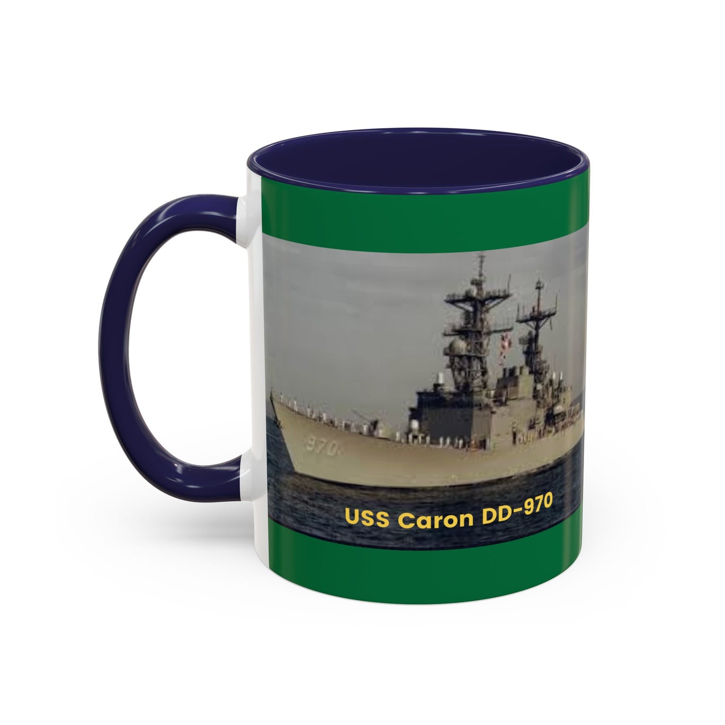 USS Caron DD-970 Navy POD Smileandlaughtees Accent Coffee Mug (11, 15oz)