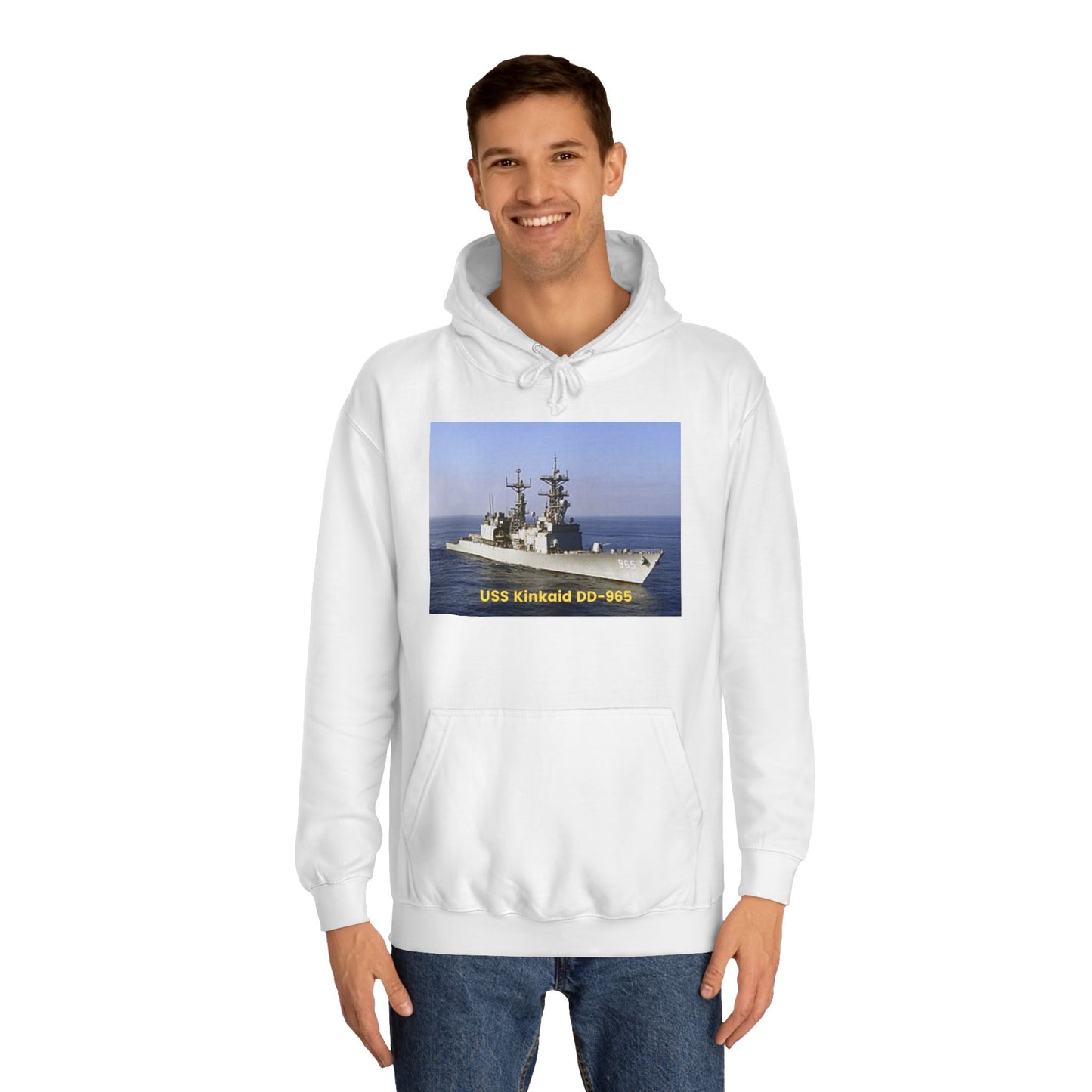 USS Kinkaid DD-965 Navy POD Smileandlaughtees Unisex College Hoodie