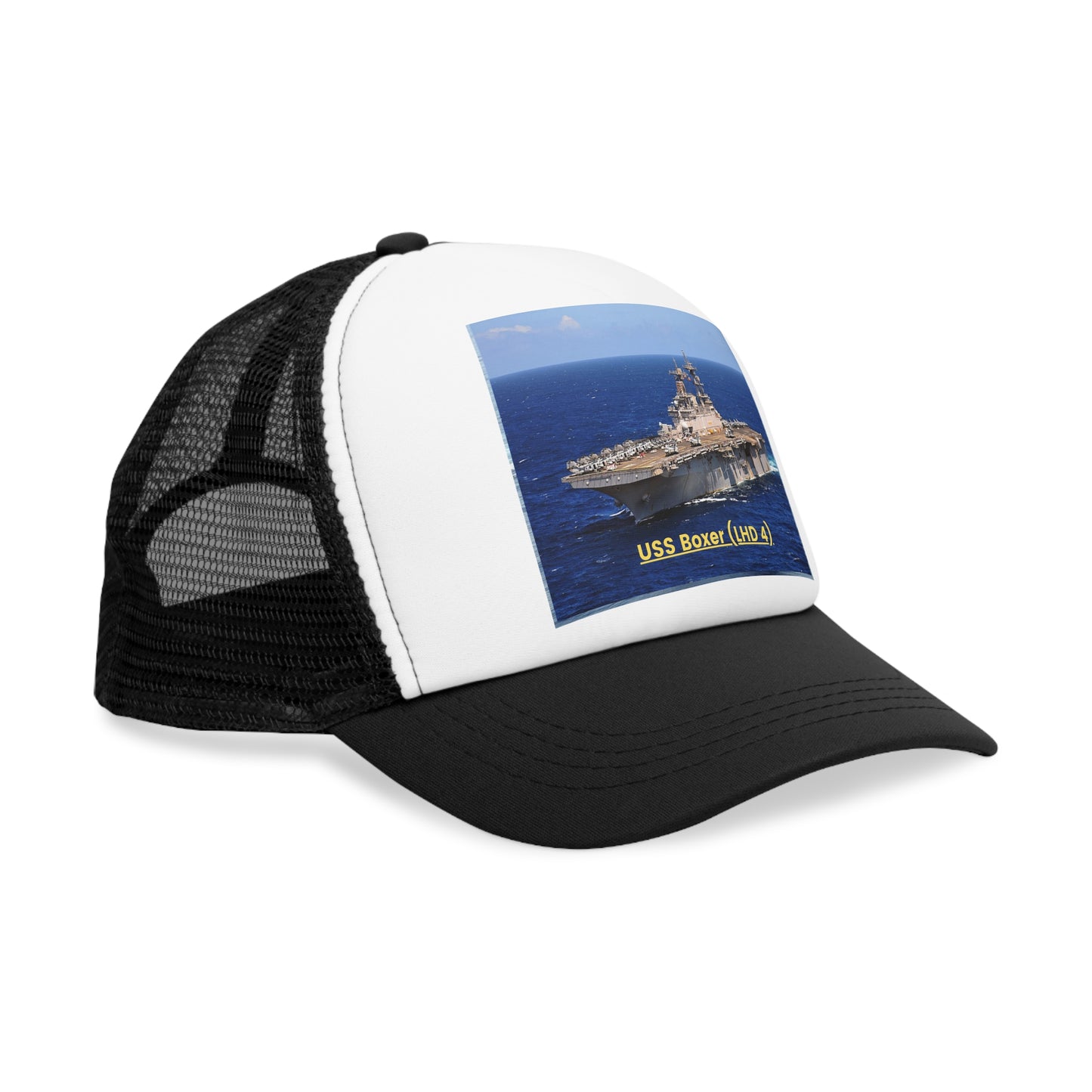 USS Boxer (LHD 4) Navy POD Smileandlaughtees Mesh Cap