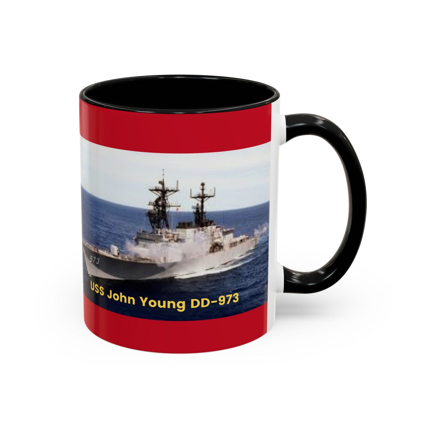 USS John Young DD-973 Navy POD Smileandlaughtees Accent Coffee Mug (11, 15oz)