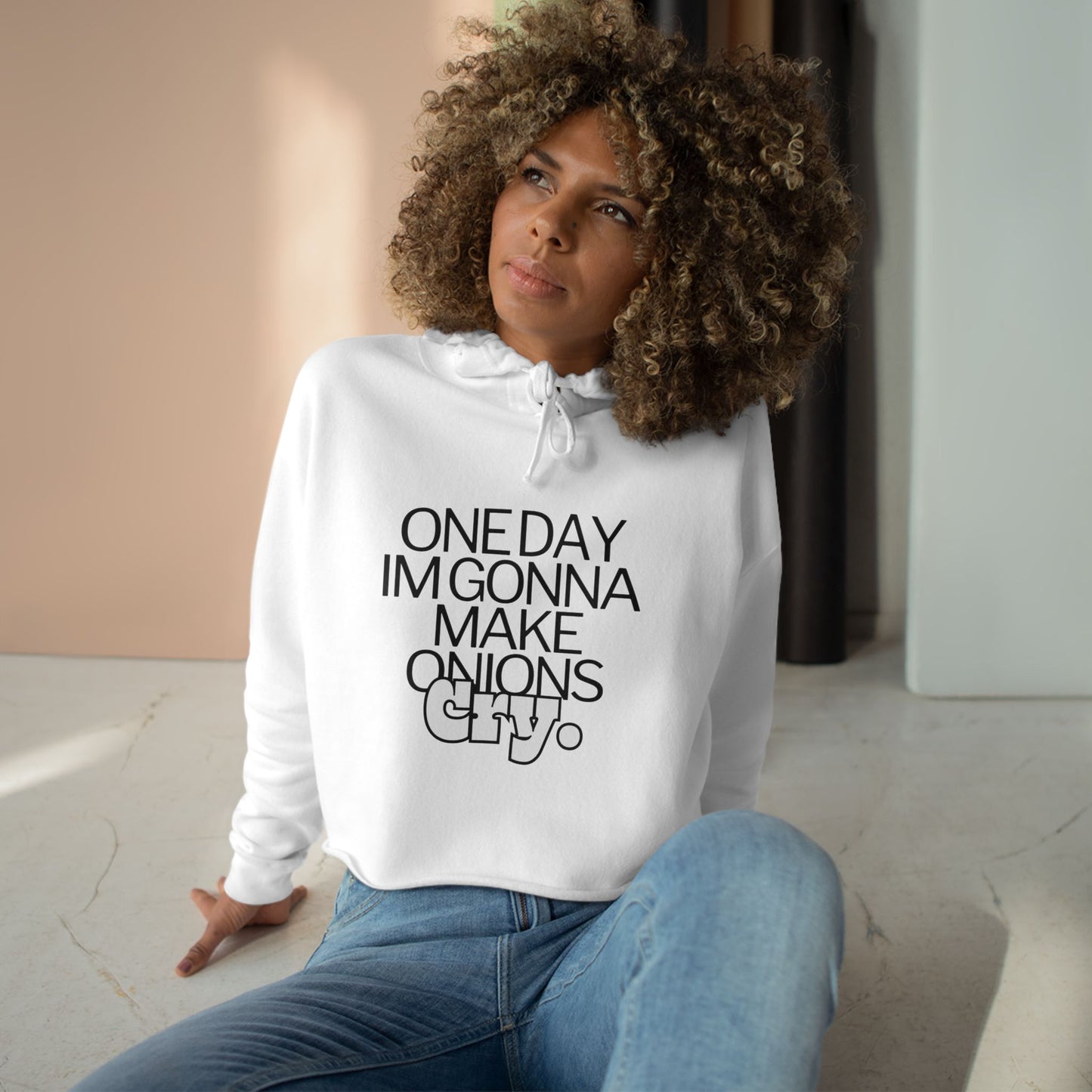 One Day Im Gonna Make Onions Cry SmileandLaughTees Crop Hoodie Sweatshirt