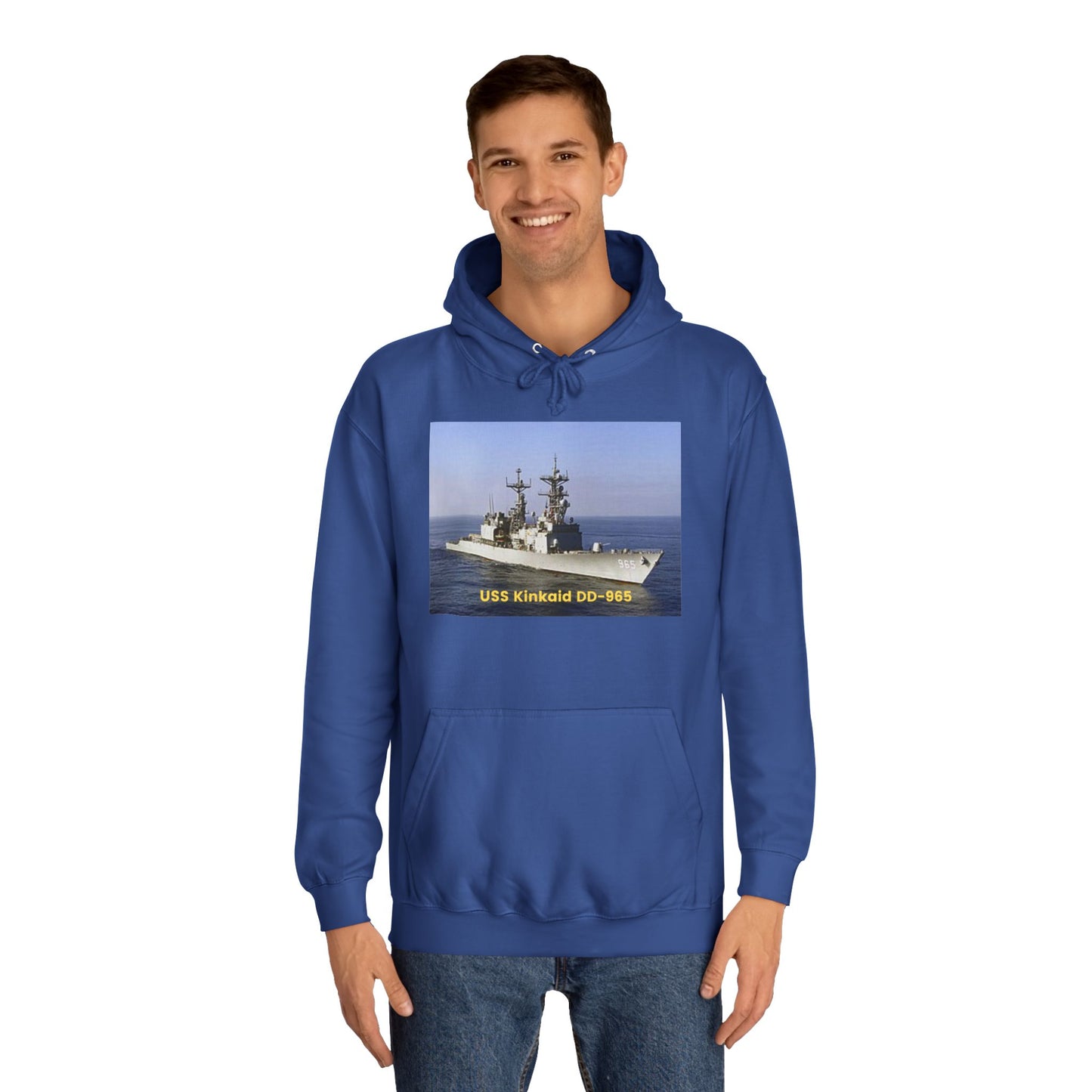 USS Kinkaid DD-965 Navy POD Smileandlaughtees Unisex College Hoodie