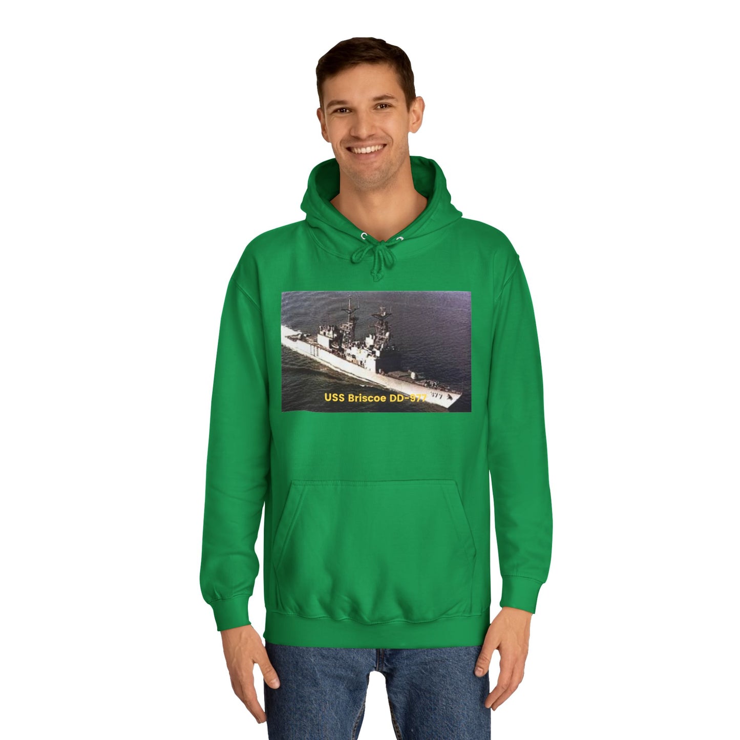 USS Briscoe DD-977 Navy POD SmileandlaughteesUnisex College Hoodie