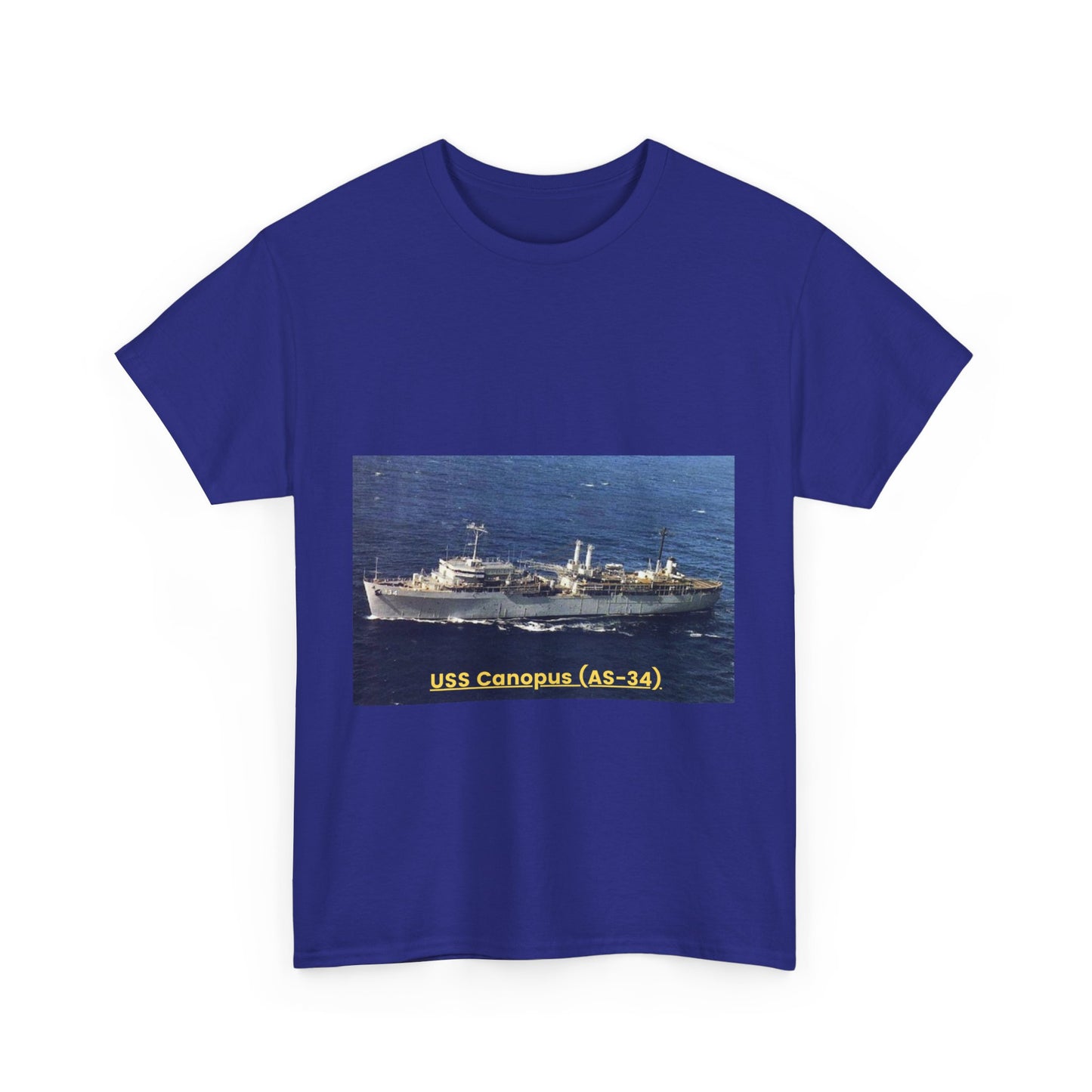 USS Canopus (AS-34) Navy POD Smileandlaughtees Unisex Heavy Cotton Tee T-Shirt