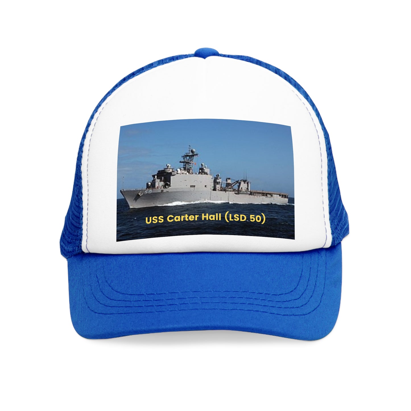 USS Carter Hall (LSD 50) Navy POD Smileandlaughtees Mesh Cap