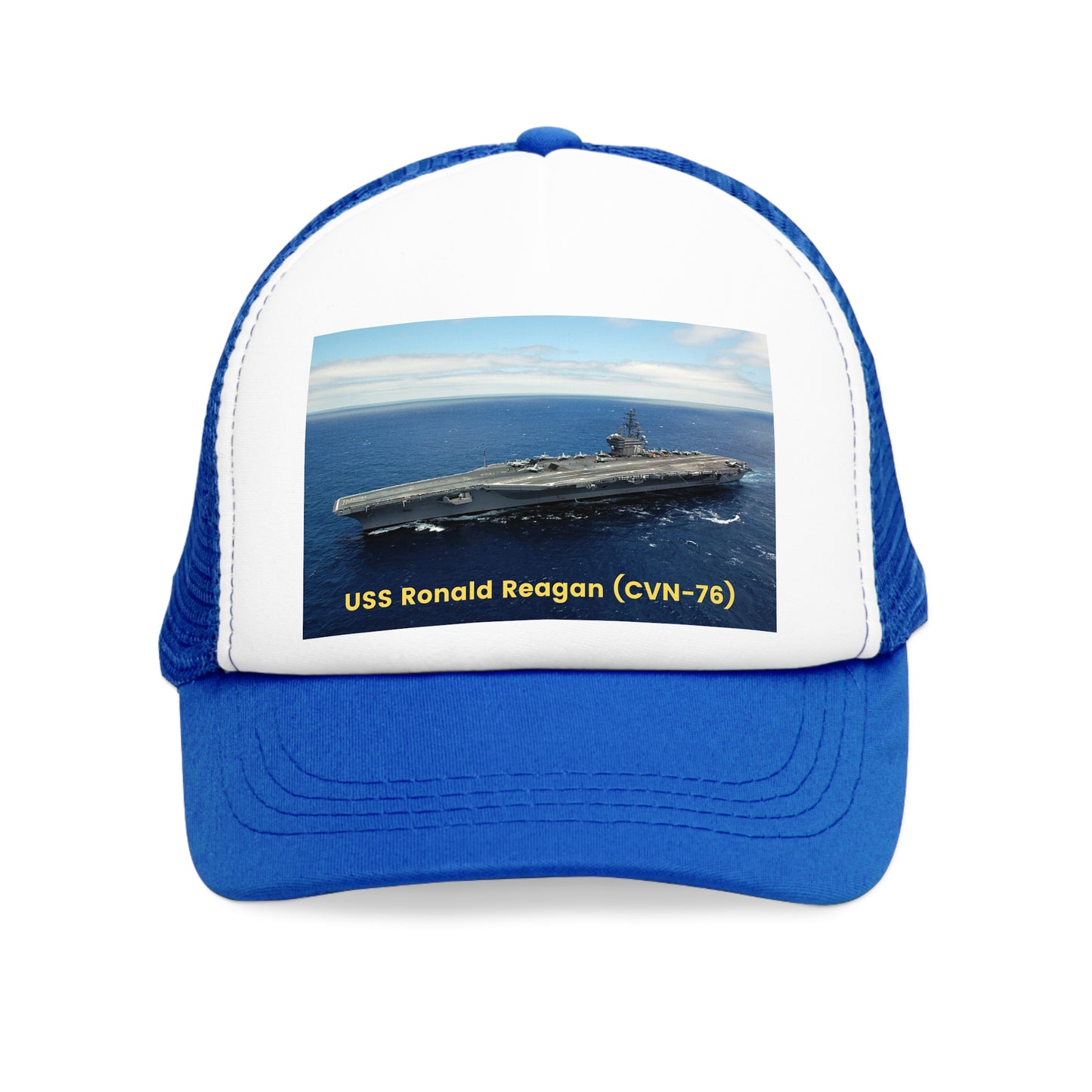 USS Ronald Reagan (CVN-76) Navy POD Smileandlaughtees Mesh Cap