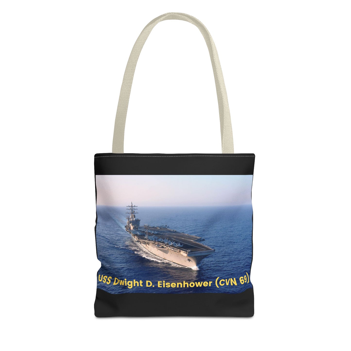 USS Dwight D. Eisenhower (CVN 69) Navy POD Smileandlaughtees Tote Bag (AOP)