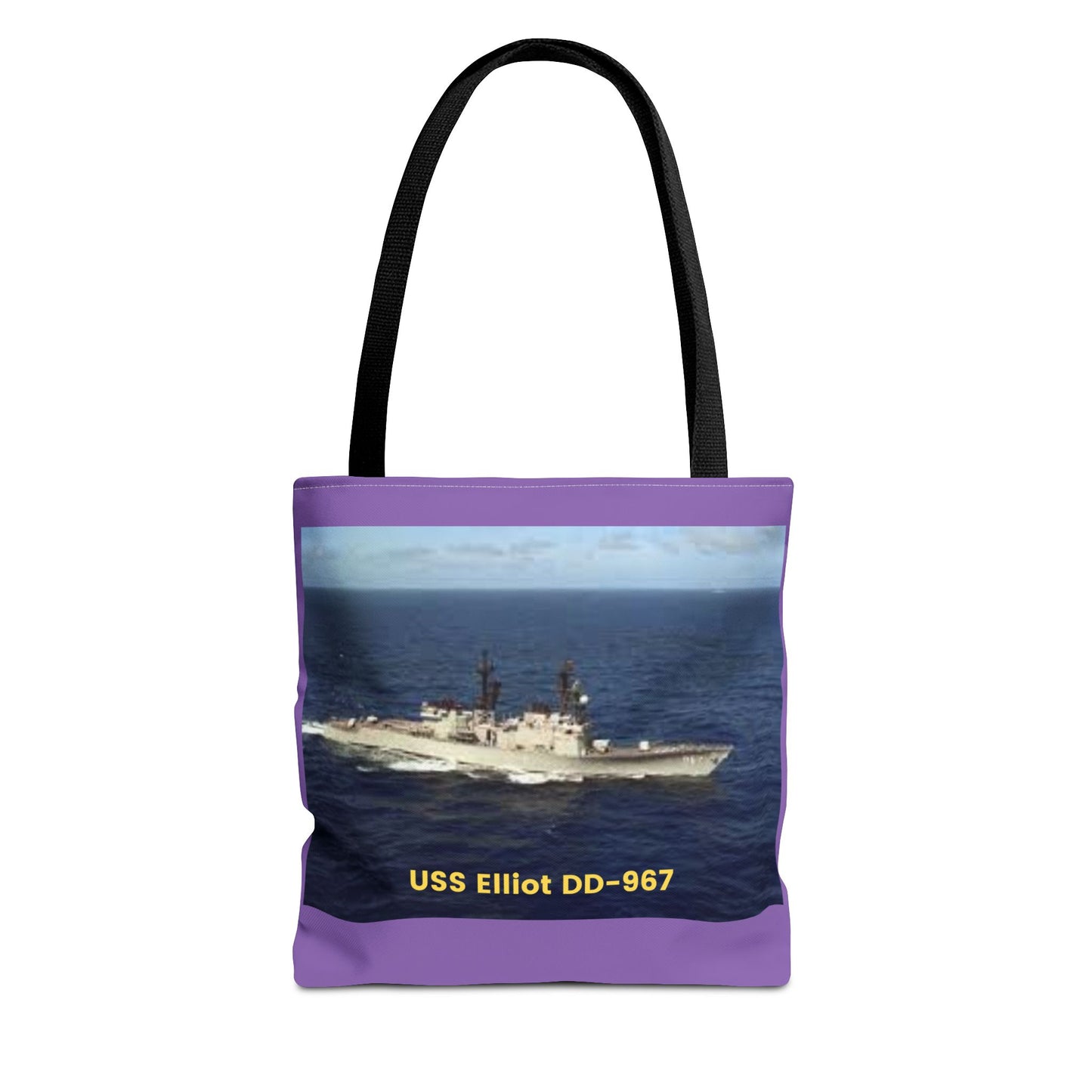 USS Elliot DD-967 Navy POD Smileandlaughtees Tote Bag (AOP)