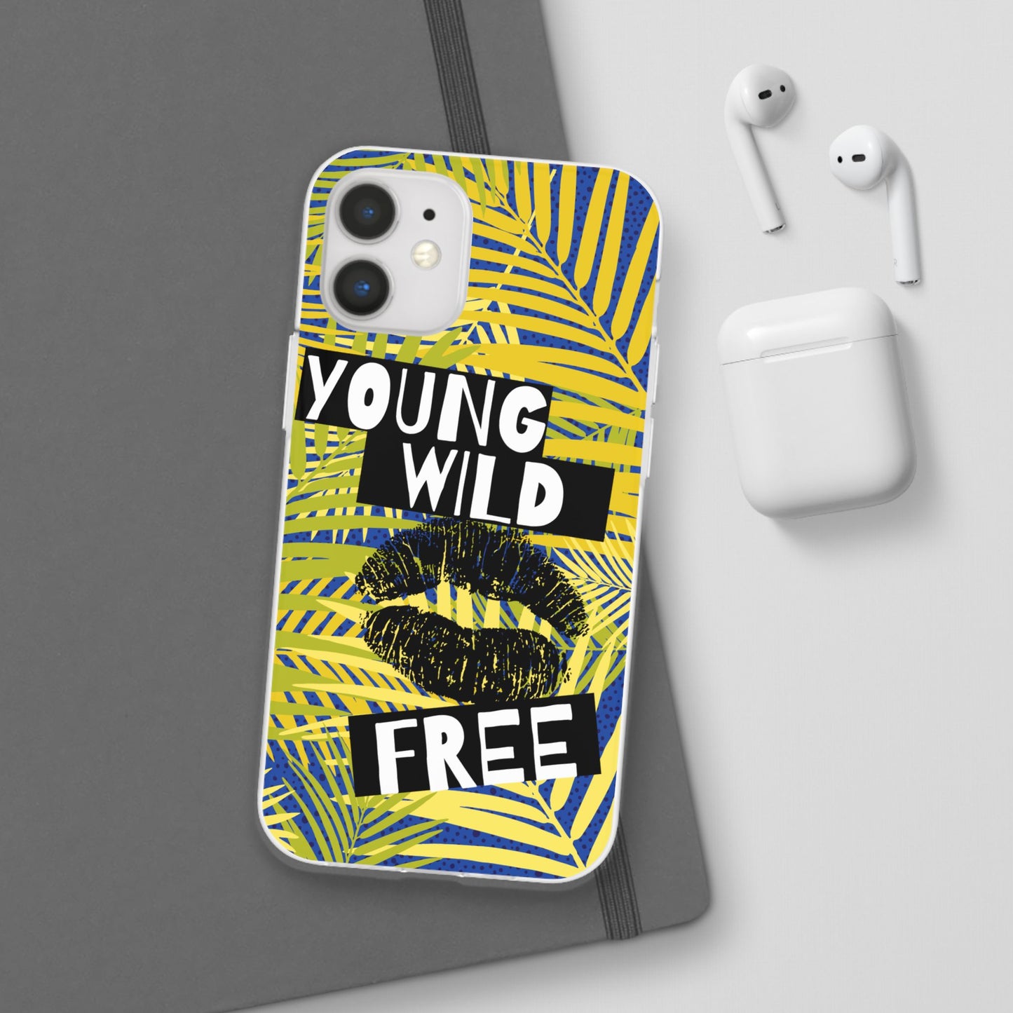 Young Wild Free SmileandLaughTees Flexi Phone Case