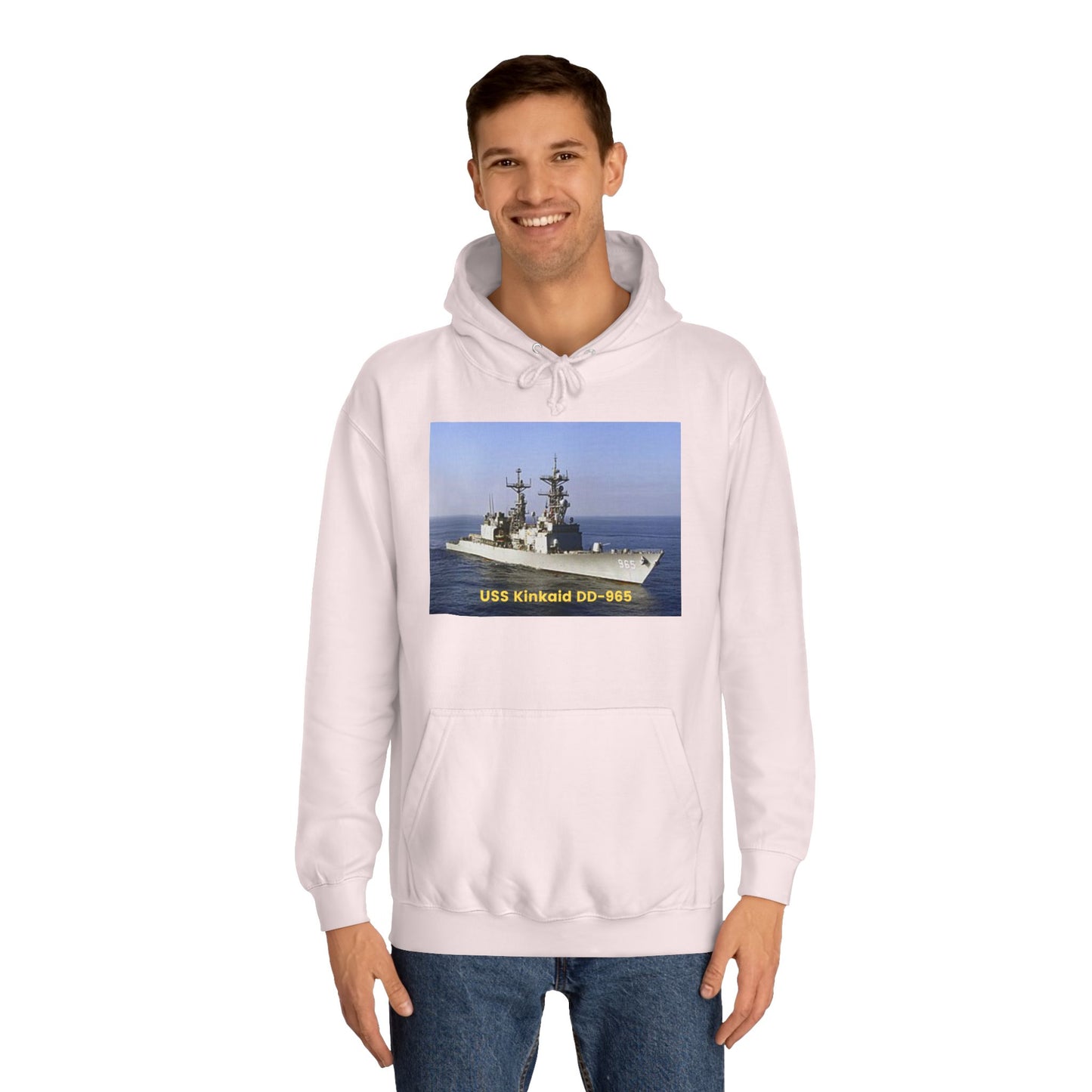 USS Kinkaid DD-965 Navy POD Smileandlaughtees Unisex College Hoodie